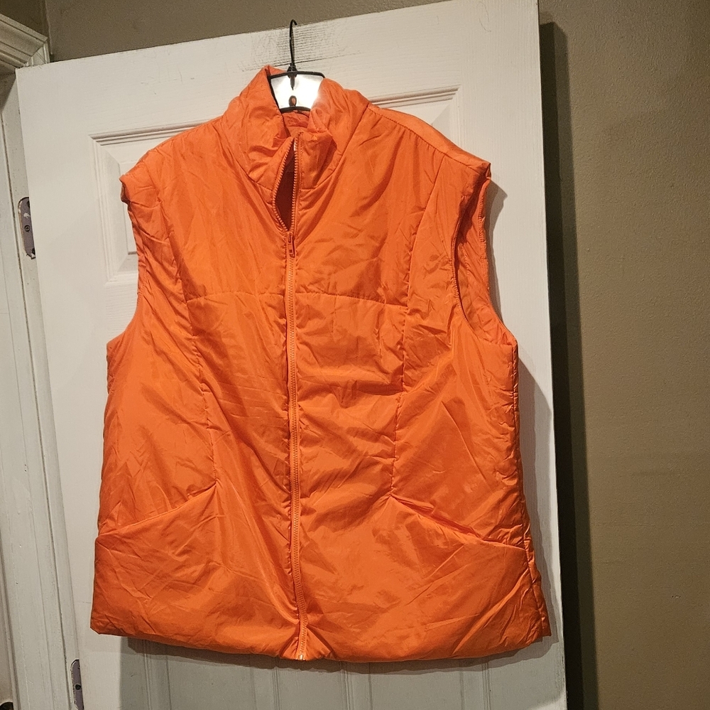 Fashion Nova Orange Puffer Vest